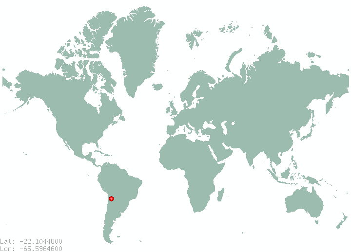 La Quiaca in world map